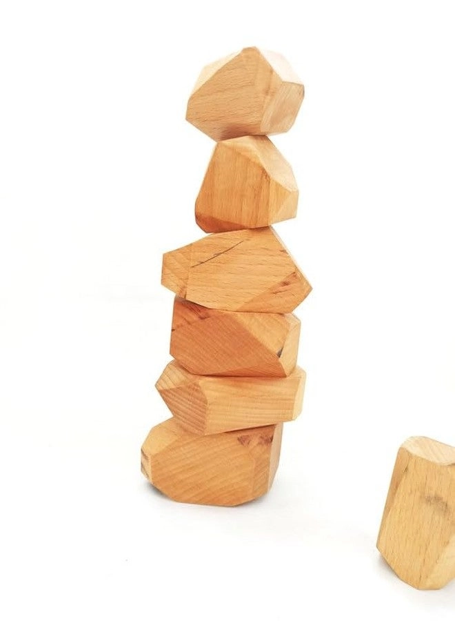 Wooden Stone Balancing Blocks - 10 pcs