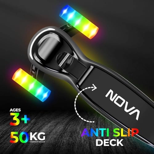 Nova 3-Wheel Kick Scooter – LED Foldable