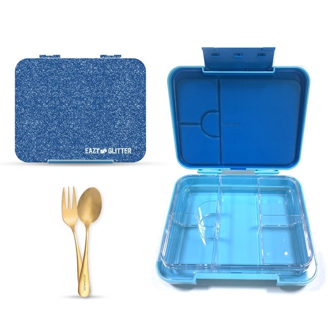 6 & 4 Convertible Bento Lunch Box - TREX Blue