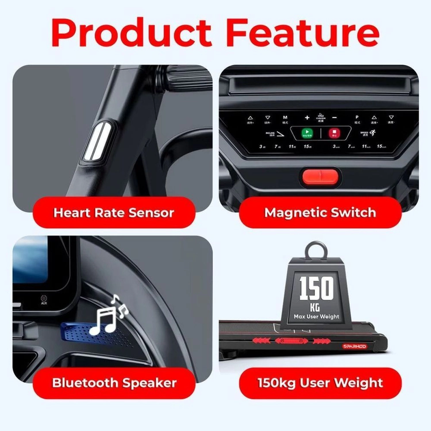 Foldable Treadmill 7hp Dimension2D[width=560.0, height=1350.0]mm