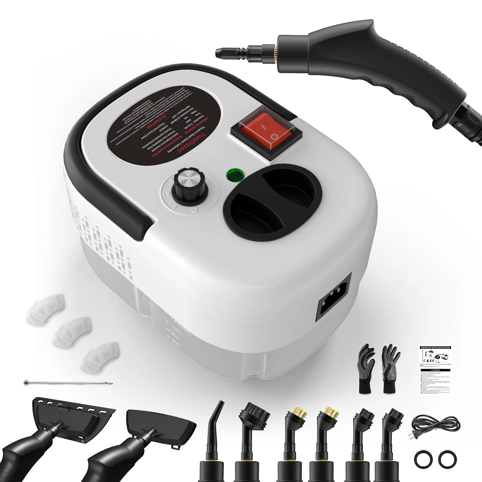 Limpiador a Vapor de Mano - 3 bar 1100ml