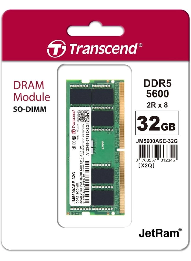 JM5600ASE-32G - 32GB 5600MHz SO-DIMM DDR5