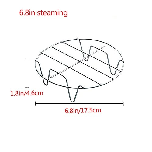 Cake Basket + Silicone Mat + Pizza Tray + Grill + Steaming Rack - Stainless steel +Silica gel 5 Pack
