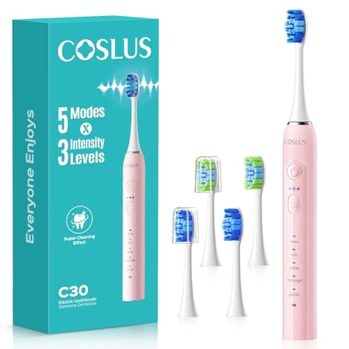 Sonic Electric Toothbrush - 5 Modes 3 Intensities Black