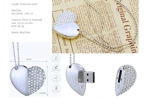 Loving Heart USB Flash Drive - USB 2.0 32GB