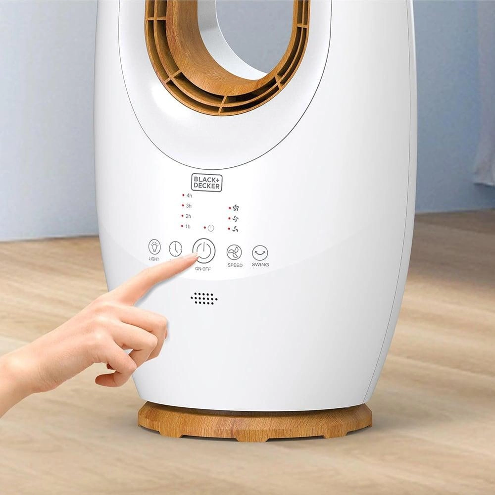 2-In-1 Bladeless Fan & LED Lamp - 58cm