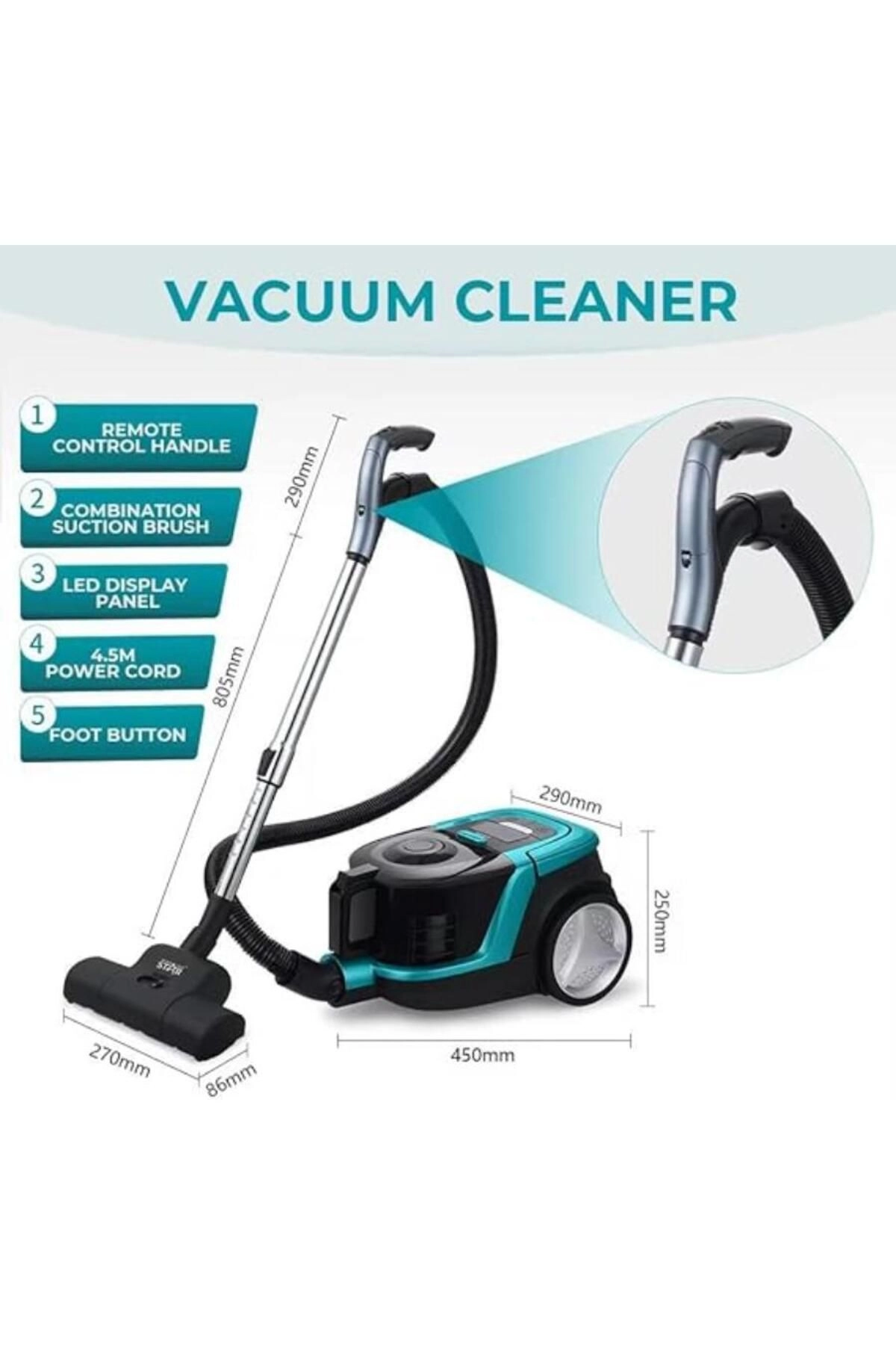 Bagless Vacuum Cleaner (6196838355833)