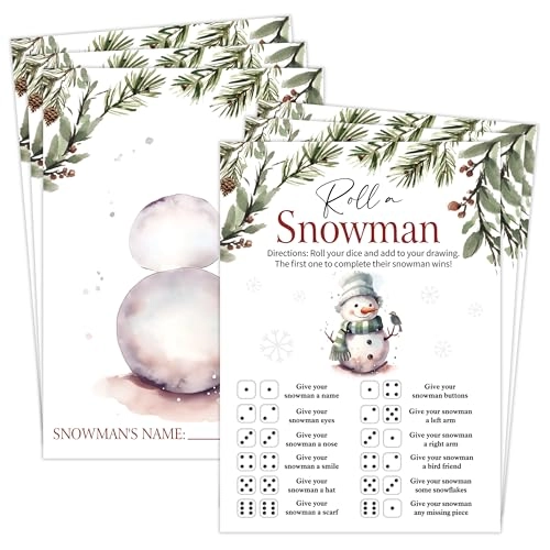 Roll A Snowman Game - Adult 25 cards