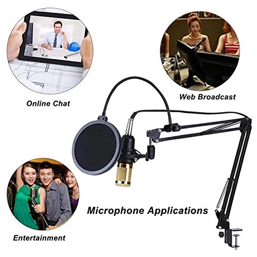 Condenser Microphone Kit - Wired Microphone Live Sound Card Voice Changer