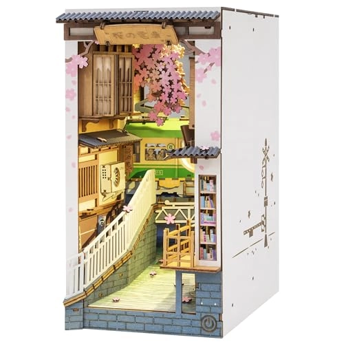 Wooden Bookcorner Dollhouse Set - Sakura Densya