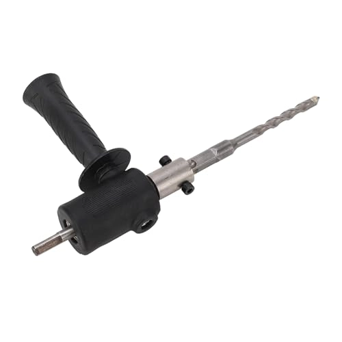Conversion Head - Electric Drill to Hammer with Bits and Handle