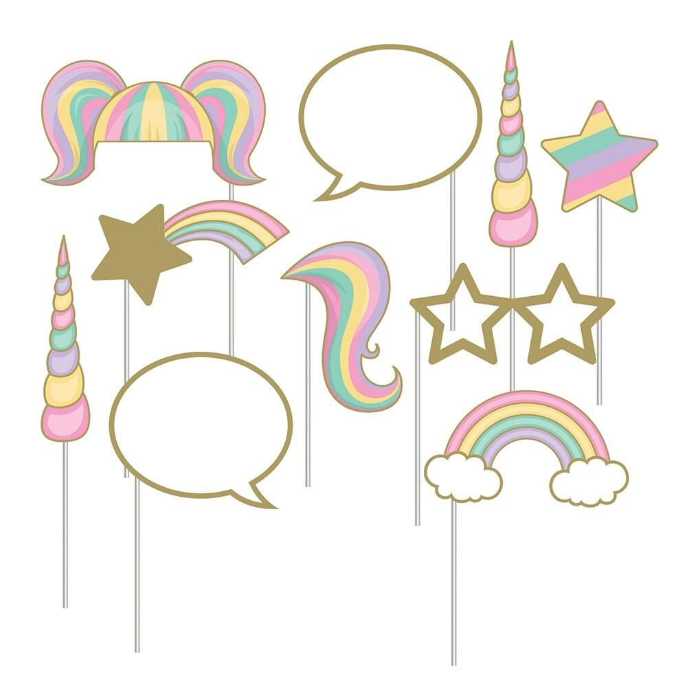 CREATIVE CONVERTING Unicorn Sparkle Photo Booth Props