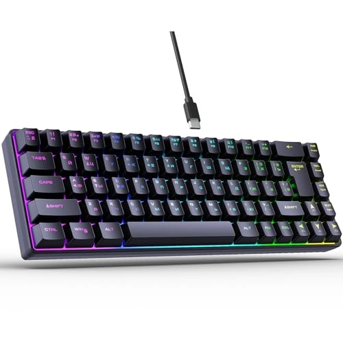 68 Key RGB Mechanical Gaming Keyboard - Wired/Wireless