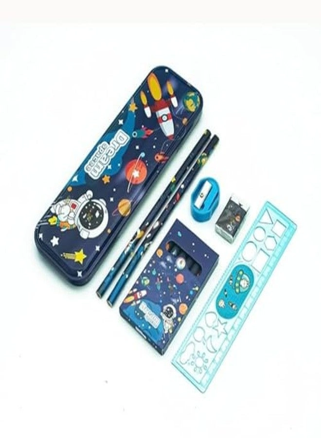 Pencil Box + Pencils + Ruler + Sharpener + Eraser + Wallet