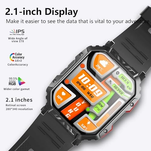 Military Smart Watch - 2.1"