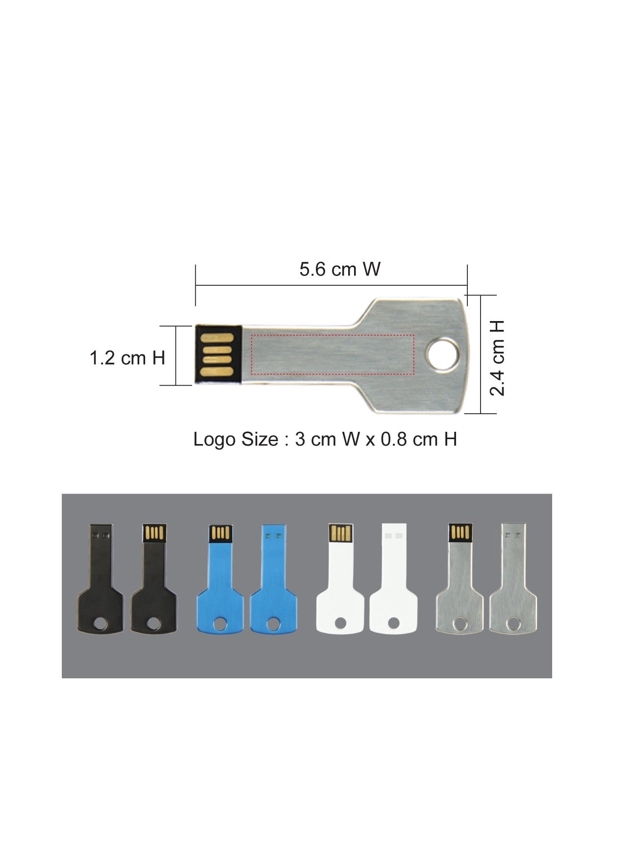 Key-Shaped Metal USB Flash Drive