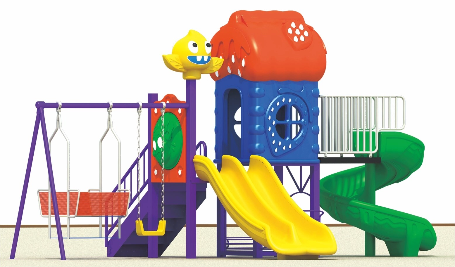 Multi Purpose Kids Outdoor Playing Equipments - 770x320x280cm 2+ Years