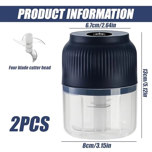 Mini Electric Chopper - 300 ml Battery USB Pack