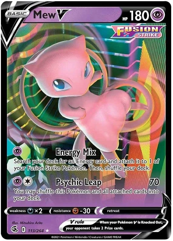 Pokémon Pokemon Mew V 113/264 - English + Toploader