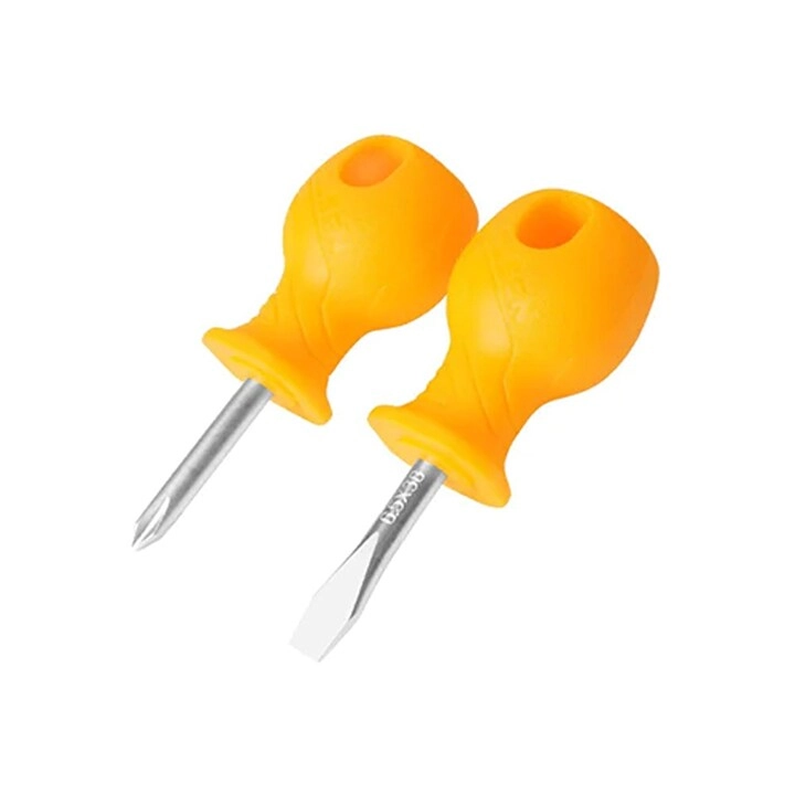 20181 Stubby Slotted and Phillips Screwdriver Set (2 Pcs)