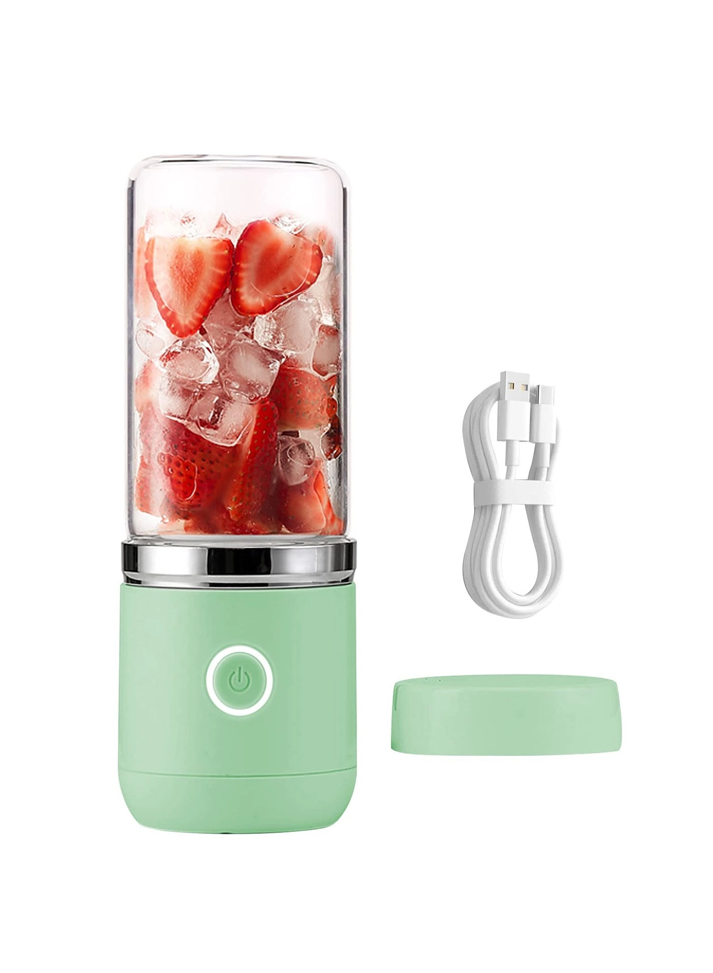Portable Juice Blender - High Borosilicate Glass 4-Leaf Knife