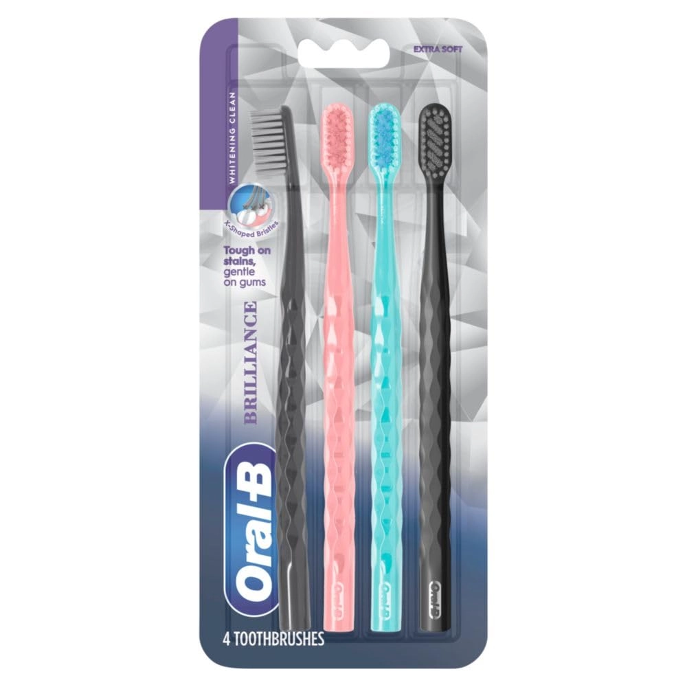 Procter & Gamble Pro Whitening Brilliance Toothbrush - Extra Soft 4-Piece Pack