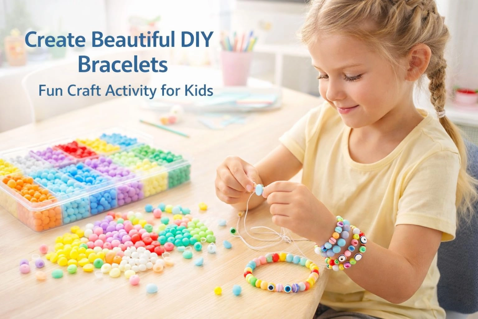 Bracelet Making Kit - 12 Types 10m Elastic Thread