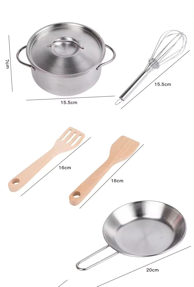 Kids Kitchen Wooden Pretend Playset (5551007-Bdj0926)