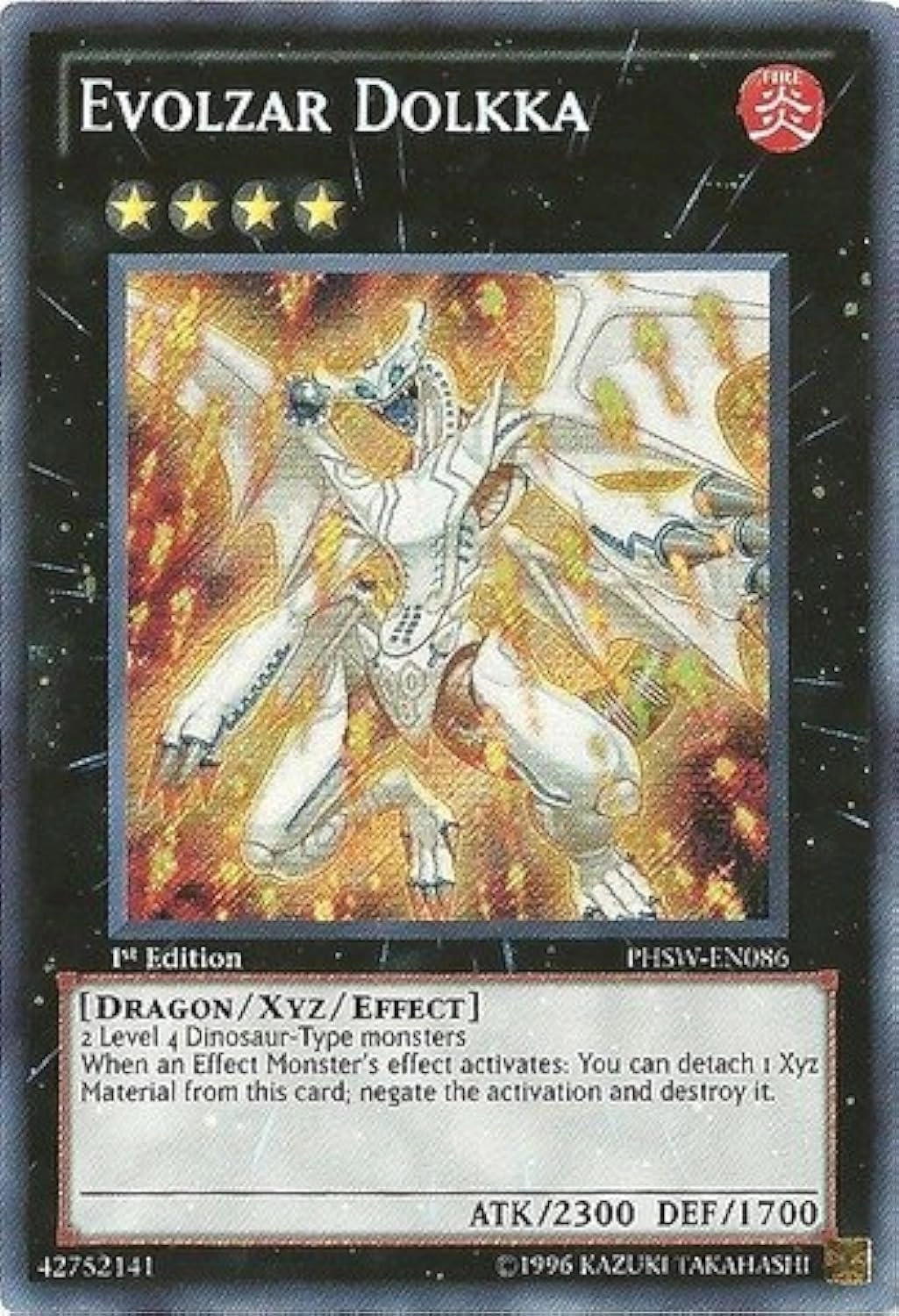 Yu-Gi-Oh! Evolzar Dolkka - PHSW-EN086 1st Edition Secret Rare