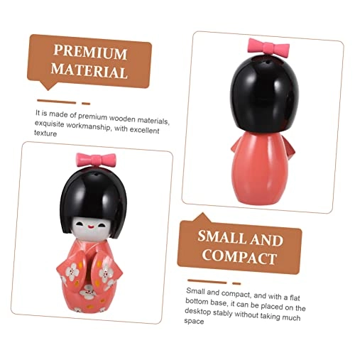 Kimono Doll - 13.5X6X6CM Wooden Yellow Set