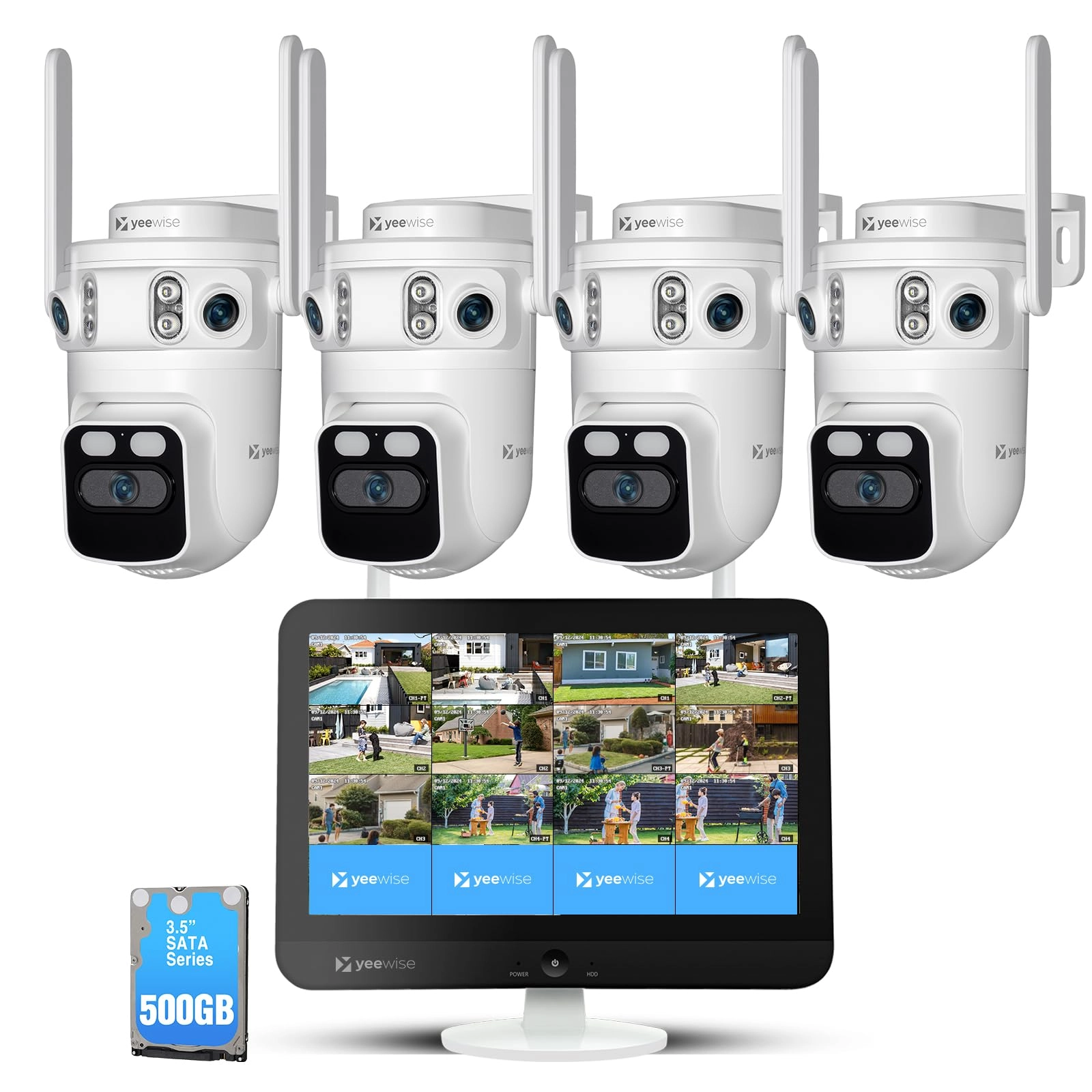 yeewise Wire-Free Security Camera System 4MP