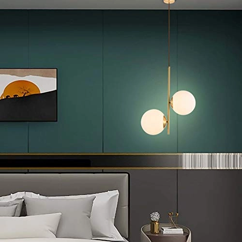 Glass Ball Chandelier - E27 Milky White