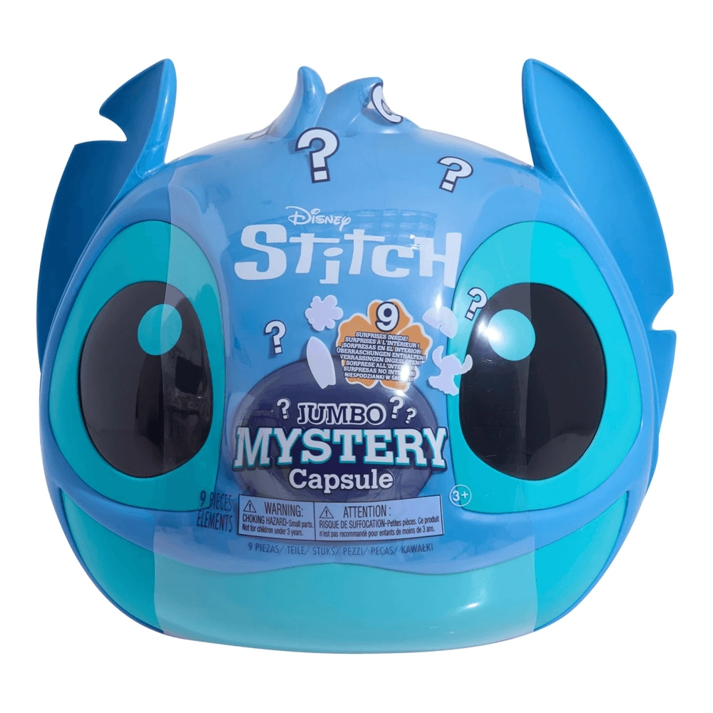 Just Play Lilo & Stitch Jumbo Mystery Capsule - 9-inch Stitch head container 8 Blind Bags Ages 3+ Bundle