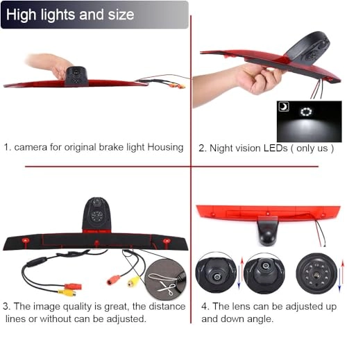 Rear View Camera - Night vision 1280 x 720 pixels