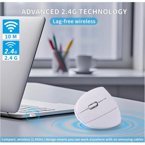 Left Handed Vertical Ergonomic Mouse - USB