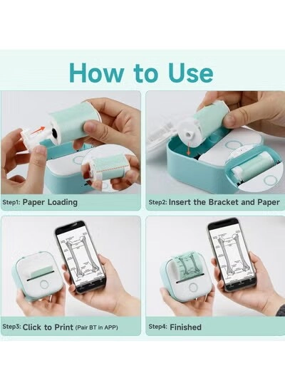 Mini Printer T02 - Inkless thermal printing 57mm