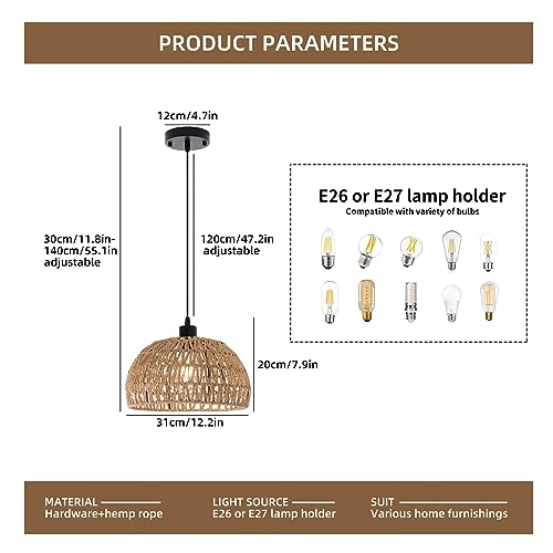Rattan Lamp - Pendant 31cm
