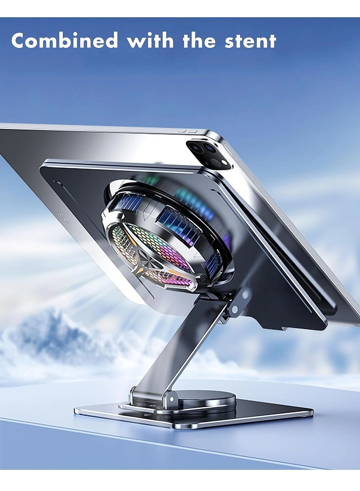 Magnetic Case with Rotating Bracket for iPad up to 13-inch, Surface Pro, Samsung Tab, Steam Deck