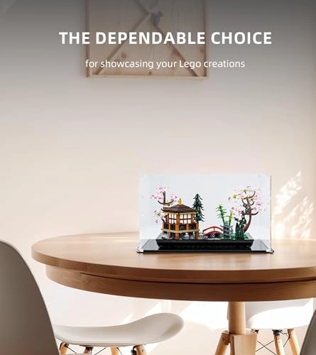 Acrylic Display Case - 40 x 25 x 25 cm Dustproof for Lego Icons Garden of Silence 10315