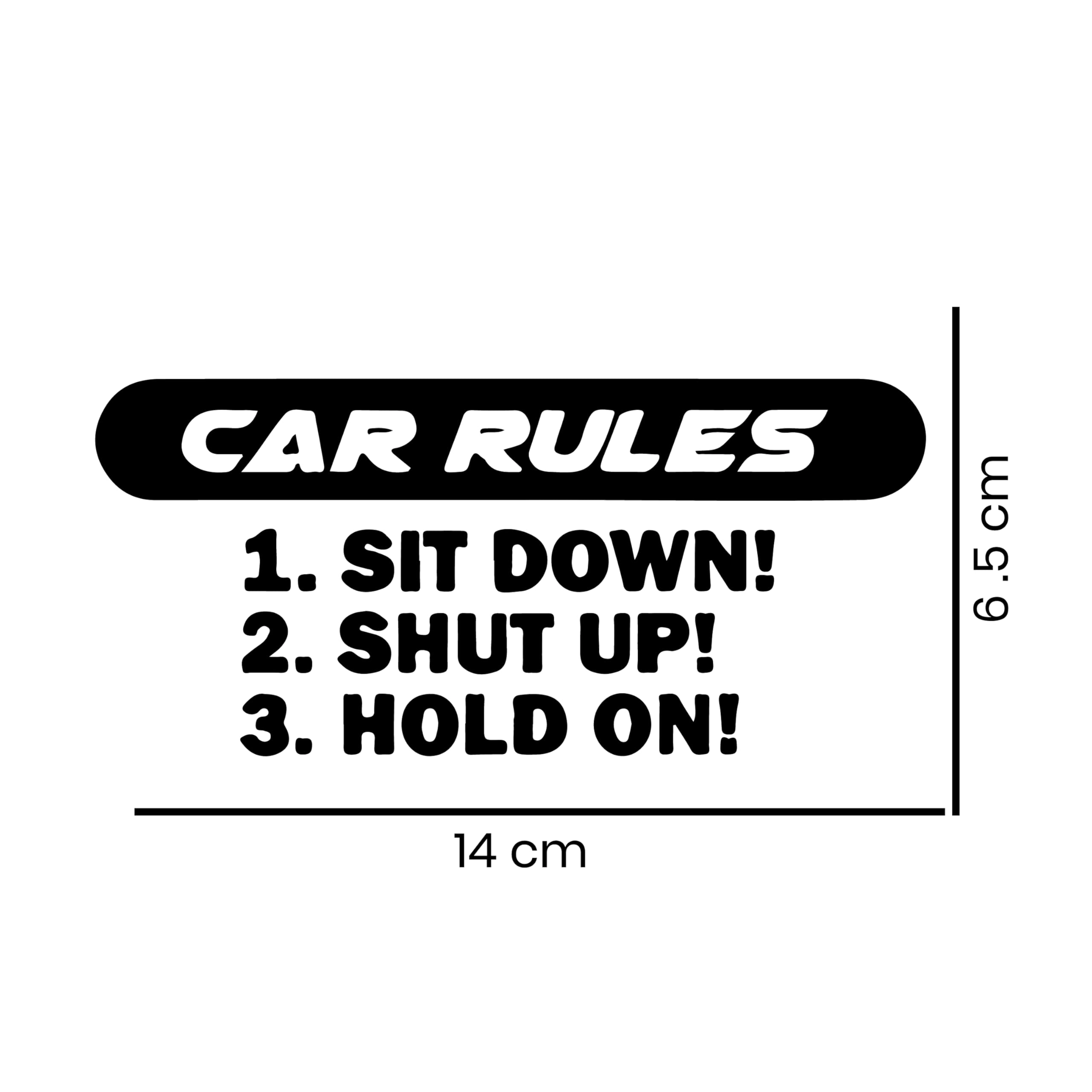 Car Rules Stickers