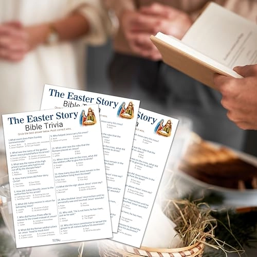 Easter Game Cards - 16 years and up 20 game cards & 1 answer card