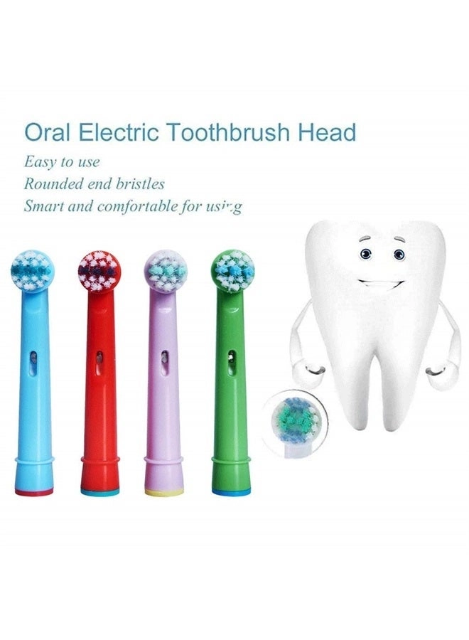 Kids Toothbrush Replacement Heads - 8 Count Multicolour Extra-Soft Bristles