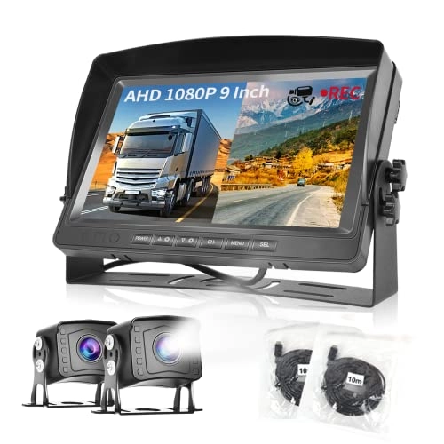 AHD Video Recorder Color LCD Monitor - Wired + Colour Backup Camera - Starlight Color Night Vision 1080P