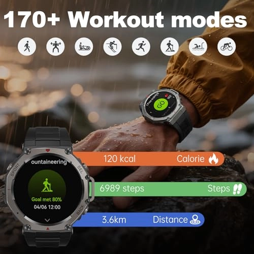 Rugged Smart Watch 46mm Metal GPS