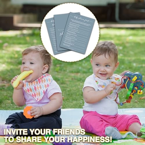 Baby Shower Game - Baby 1 Answer Card & 25 Game Cards