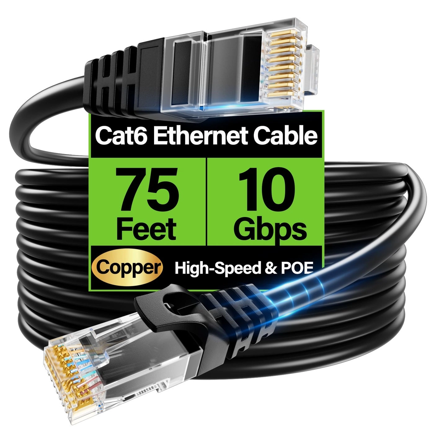 TuokaJu Cat6 Ethernet Cable - 75 ft