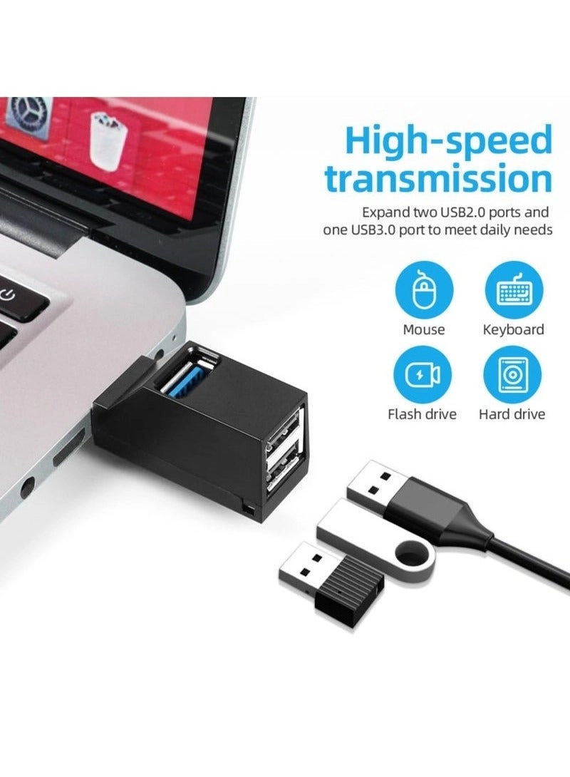 Mini USB Hub - USB-A to USB-A 3-Port USB 3.0