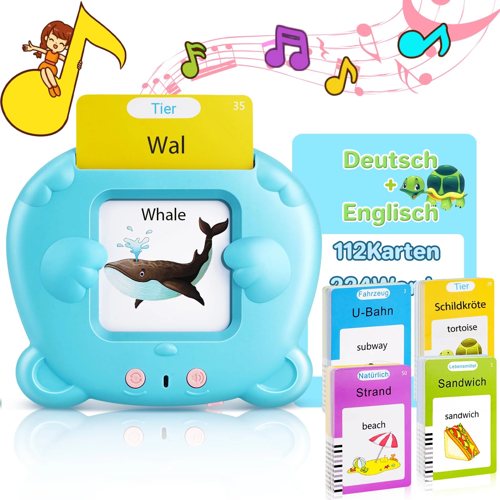 ahj Talking Flash Card - 3+ 1 pieces