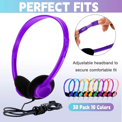 30 Pack Class Set - Wired Headphone