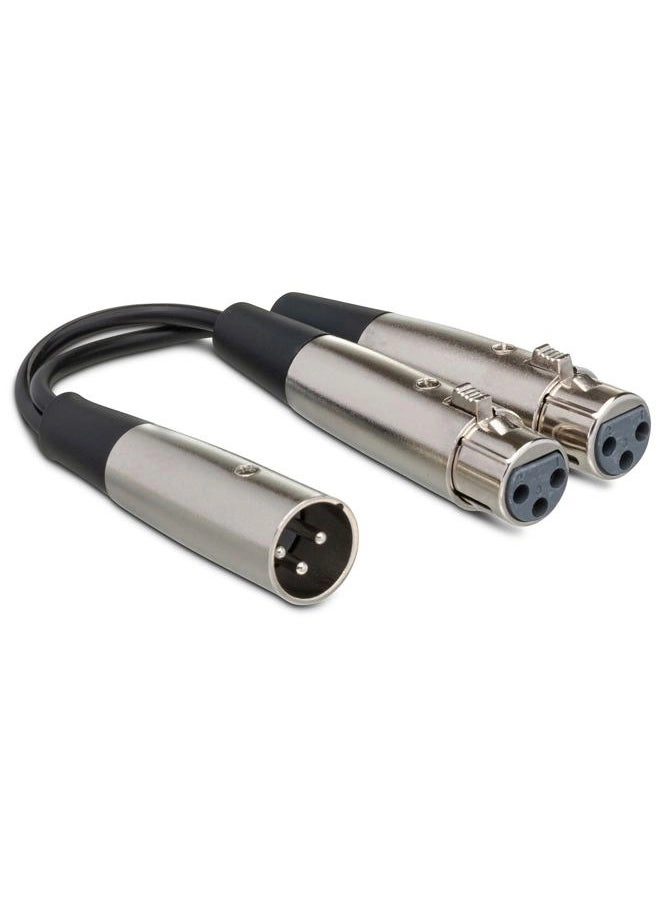 Hosa Technology XLR3M to Dual XLR3F Y Cable 0.152m